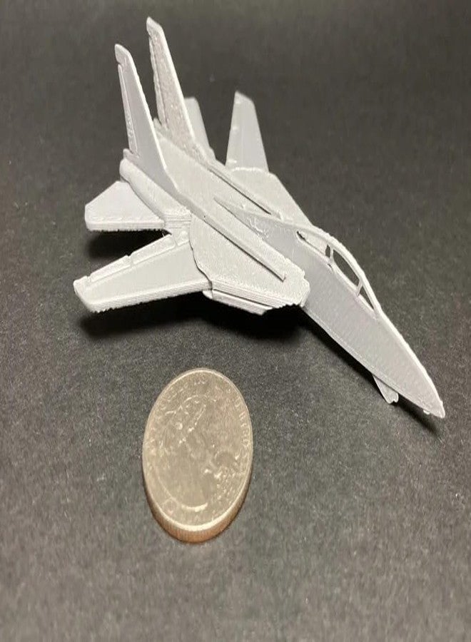 Beoals 3D Printed Fighter Jet Aircraft Model, Grey, Military Scale Model - Image 5